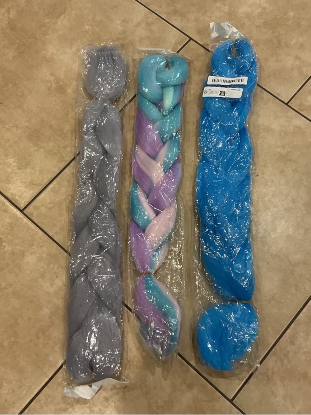 Synthetic Hair Extensions - Multi & Solid Colors Festival Feed In Hair